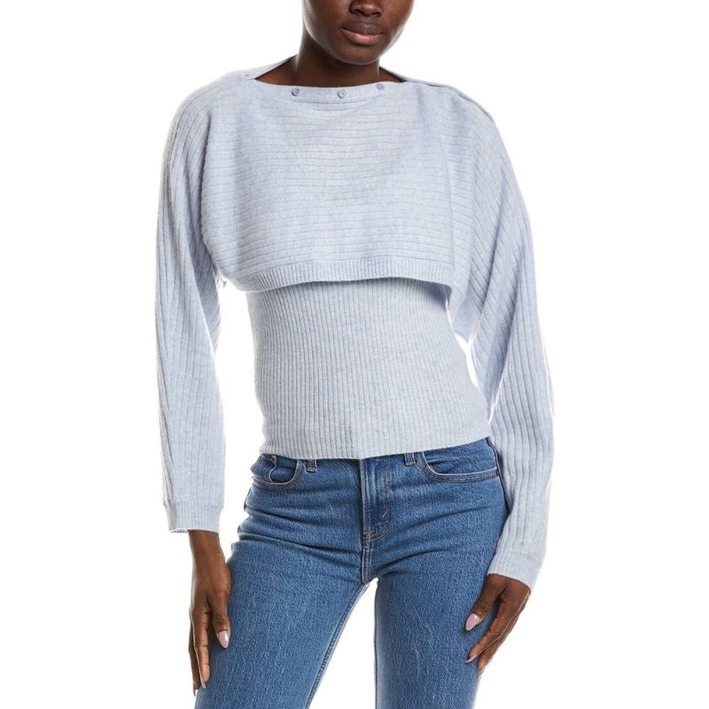 Naadam Womens  2Pc Cashmere Sweater Set, Gray